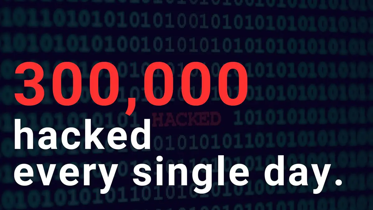 300,000 hacked every single day